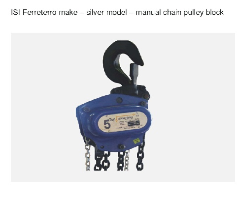 ISI Certified Chain Pulley Block Chennai